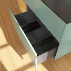 Тумба под раковину Villeroy & Boch Finion 120х50,1 см с подсветкой МДФ оливковый матовый лак/стекло черное матовое G702HFGM