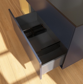 Тумба под раковину Villeroy & Boch Finion 120х50,1 см с подсветкой МДФ темно-синий матовый лак/стекло черное матовое G702HFHG