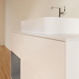 Тумба под раковину Villeroy & Boch Finion 100х50,1 см с подсветкой МДФ белый матовый лак/стекло белое матовое G361GKMT