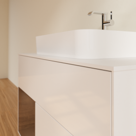 Тумба под раковину Villeroy & Boch Finion 100х50,1 см с подсветкой МДФ глянцевый белый лак/стекло белое матовое G361GNGF