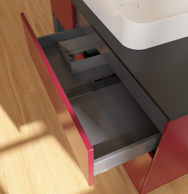 Тумба под раковину Villeroy & Boch Finion 120х50,1 см с подсветкой МДФ пион матовый лак/стекло черное матовое G702HGHB