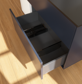 Тумба под раковину Villeroy & Boch Finion 120х50,1 см с подсветкой МДФ темно-синий матовый лак/стекло черное матовое G702MTHG