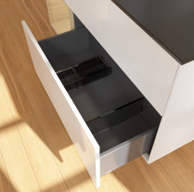 Тумба под раковину Villeroy & Boch Finion 120х50,1 см с подсветкой МДФ глянцевый белый лак/стекло черное матовое G702PCGF