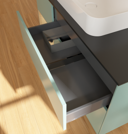 Тумба под раковину Villeroy & Boch Finion 120х50,1 см с подсветкой МДФ оливковый матовый лак/стекло черное матовое G702PCGM