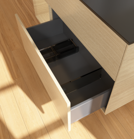 Тумба под раковину Villeroy & Boch Finion 120х50,1 см с подсветкой МДФ шпон дуба/стекло черное матовое G702PCPC