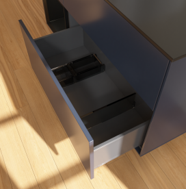 Тумба под раковину Villeroy & Boch Finion 120х50,1 см с подсветкой МДФ темно-синий матовый лак/стекло черное матовое G702PDHG