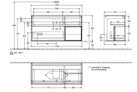 Тумба под раковину Villeroy & Boch Finion 120х50,1 см МДФ глянцевый белый лак/стекло белое матовое F711GFGF