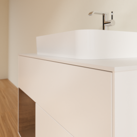 Тумба под раковину Villeroy & Boch Finion 100х50,1 см с подсветкой МДФ белый матовый лак/стекло белое матовое G361GNMT