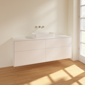 Тумба под раковину Villeroy & Boch Finion 160х50,1 см МДФ белый матовый лак/стекло белое матовое F73100MT