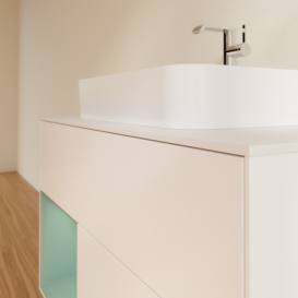 Тумба под раковину Villeroy & Boch Finion 100х50,1 см с подсветкой МДФ белый матовый лак/стекло белое матовое G361GMMT