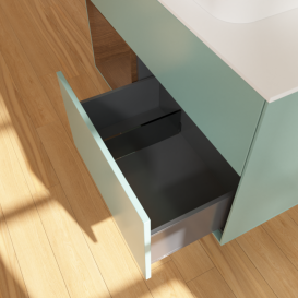 Тумба под раковину Villeroy & Boch Finion 100х50,1 см с подсветкой МДФ оливковый матовый лак/стекло белое матовое G361GNGM