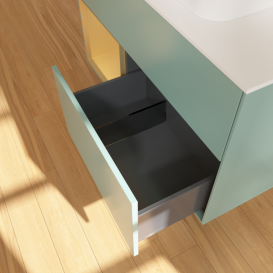 Тумба под раковину Villeroy & Boch Finion 100х50,1 см с подсветкой МДФ оливковый матовый лак/стекло белое матовое G361HFGM