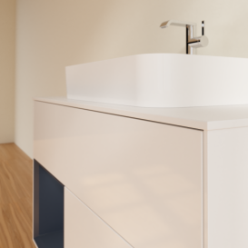 Тумба под раковину Villeroy & Boch Finion 100х50,1 см с подсветкой МДФ глянцевый белый лак/стекло белое матовое G361HGGF