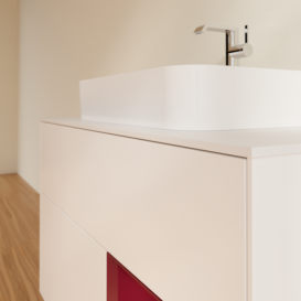 Тумба под раковину Villeroy & Boch Finion 100х50,1 см с подсветкой МДФ белый матовый лак/стекло белое матовое F371HBMT