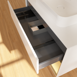 Тумба под раковину Villeroy & Boch Finion 100х50,1 см с подсветкой МДФ белый матовый лак/стекло белое матовое F371HFMT