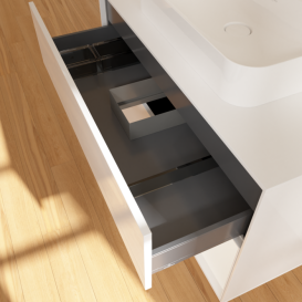 Тумба под раковину Villeroy & Boch Finion 100х50,1 см с подсветкой МДФ глянцевый белый лак/стекло белое матовое F371MTGF