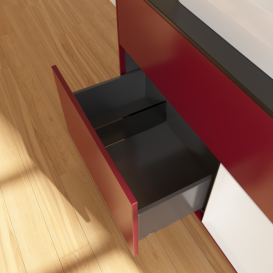 Тумба под раковину Villeroy & Boch Finion 100х50,1 см с подсветкой МДФ пион матовый лак/стекло черное матовое F372GFHB