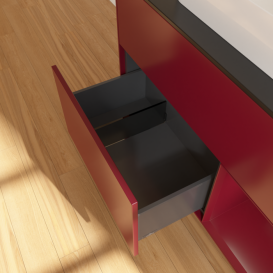 Тумба под раковину Villeroy & Boch Finion 100х50,1 см с подсветкой МДФ пион матовый лак/стекло черное матовое F372HBHB