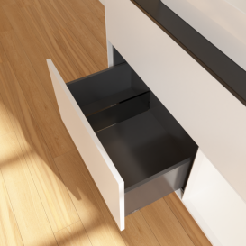 Тумба под раковину Villeroy & Boch Finion 100х50,1 см с подсветкой МДФ белый матовый лак/стекло черное матовое F372MTMT