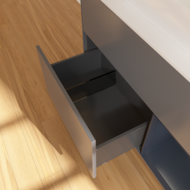 Тумба под раковину Villeroy & Boch Finion 100х50,1 см с подсветкой МДФ антрацит матовый лак/стекло белое матовое F371HGGK