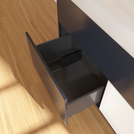 Тумба под раковину Villeroy & Boch Finion 100х50,1 см с подсветкой МДФ темно-синий матовый лак/стекло белое матовое F371MTHG