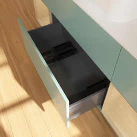 Тумба под раковину Villeroy & Boch Finion 160х50,1 см с подсветкой МДФ оливковый матовый лак/стекло белое матовое F741PCGM