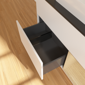 Тумба под раковину Villeroy & Boch Finion 100х50,1 см с подсветкой МДФ белый матовый лак/стекло черное матовое F372PCMT