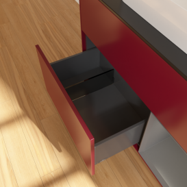 Тумба под раковину Villeroy & Boch Finion 100х50,1 см с подсветкой МДФ пион матовый лак/стекло черное матовое G372GKHB