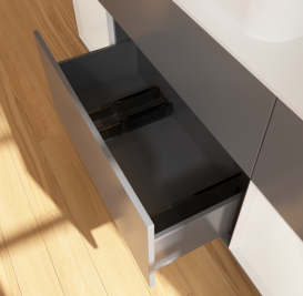 Тумба под раковину Villeroy & Boch Finion 160х50,1 см с подсветкой МДФ антрацит матовый лак/стекло белое матовое G741GFGK