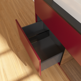 Тумба под раковину Villeroy & Boch Finion 100х50,1 см с подсветкой МДФ пион матовый лак/стекло черное матовое G372GNHB