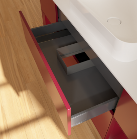 Тумба под раковину Villeroy & Boch Finion 160х50,1 см с подсветкой МДФ пион матовый лак/стекло белое матовое G741HBHB