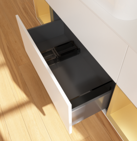 Тумба под раковину Villeroy & Boch Finion 160х50,1 см с подсветкой МДФ белый матовый лак/стекло белое матовое G741HFMT