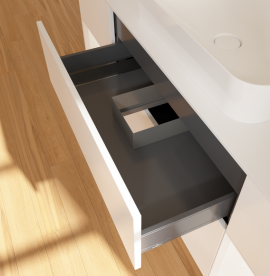 Тумба под раковину Villeroy & Boch Finion 160х50,1 см с подсветкой МДФ белый матовый лак/стекло белое матовое G741MTMT