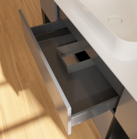 Тумба под раковину Villeroy & Boch Finion 160х50,1 см с подсветкой МДФ антрацит матовый лак/стекло белое матовое G741PDGK