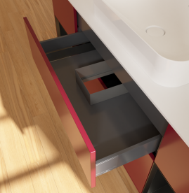 Тумба под раковину Villeroy & Boch Finion 160х50,1 см с подсветкой МДФ пион матовый лак/стекло белое матовое G741PDHB