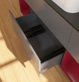 Тумба под раковину Villeroy & Boch Finion 160х50,1 см с подсветкой МДФ антрацит матовый лак/стекло черное матовое G742HBGK