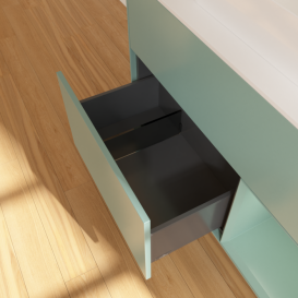 Тумба под раковину Villeroy & Boch Finion 100х50,1 см с подсветкой МДФ оливковый матовый лак/стекло белое матовое G371GMGM