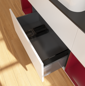 Тумба под раковину Villeroy & Boch Finion 160х50,1 см с подсветкой МДФ белый матовый лак/стекло черное матовое G742HBMT