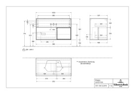 Тумба под раковину Villeroy & Boch Finion 100х50,1 см с подсветкой МДФ оливковый матовый лак/стекло белое матовое G371HBGM