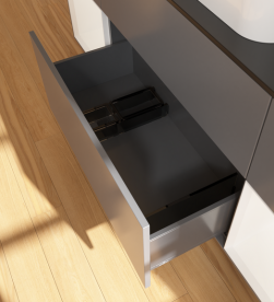 Тумба под раковину Villeroy & Boch Finion 160х50,1 см с подсветкой МДФ антрацит матовый лак/стекло черное матовое G742MTGK