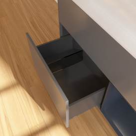 Тумба под раковину Villeroy & Boch Finion 100х50,1 см с подсветкой МДФ антрацит матовый лак/стекло белое матовое G371HGGK