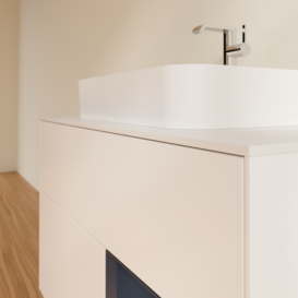 Тумба под раковину Villeroy & Boch Finion 100х50,1 см с подсветкой МДФ белый матовый лак/стекло белое матовое G371HGMT