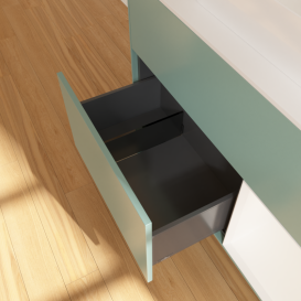 Тумба под раковину Villeroy & Boch Finion 100х50,1 см с подсветкой МДФ оливковый матовый лак/стекло белое матовое G371MTGM