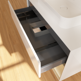 Тумба под раковину Villeroy & Boch Finion 100х50,1 см с подсветкой МДФ глянцевый белый лак/стекло белое матовое G371PCGF