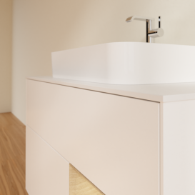 Тумба под раковину Villeroy & Boch Finion 100х50,1 см с подсветкой МДФ белый матовый лак/стекло белое матовое G371PCMT