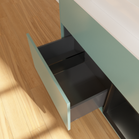 Тумба под раковину Villeroy & Boch Finion 100х50,1 см с подсветкой МДФ оливковый матовый лак/стекло белое матовое G371PDGM