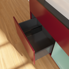 Тумба под раковину Villeroy & Boch Finion 100х50,1 см с подсветкой МДФ пион матовый лак/стекло черное матовое G372GMHB