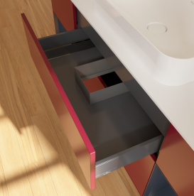 Тумба под раковину Villeroy & Boch Finion 160х50,1 см с подсветкой МДФ пион матовый лак/стекло белое матовое G741HGHB