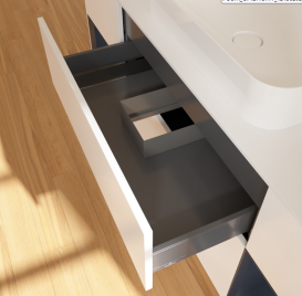 Тумба под раковину Villeroy & Boch Finion 160х50,1 см с подсветкой МДФ белый матовый лак/стекло белое матовое G741HGMT