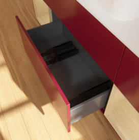 Тумба під раковину Villeroy & Boch Finion 160х50,1 см з підсвічуванням МДФ півонія матовий лак/скло біле матове G741PCHB